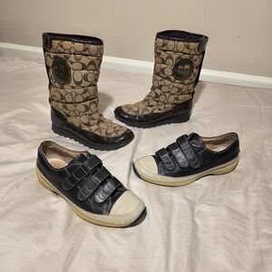COACH Jordy Signature Boots + Via Spiga Maliah slip-on - Sz 7 lot